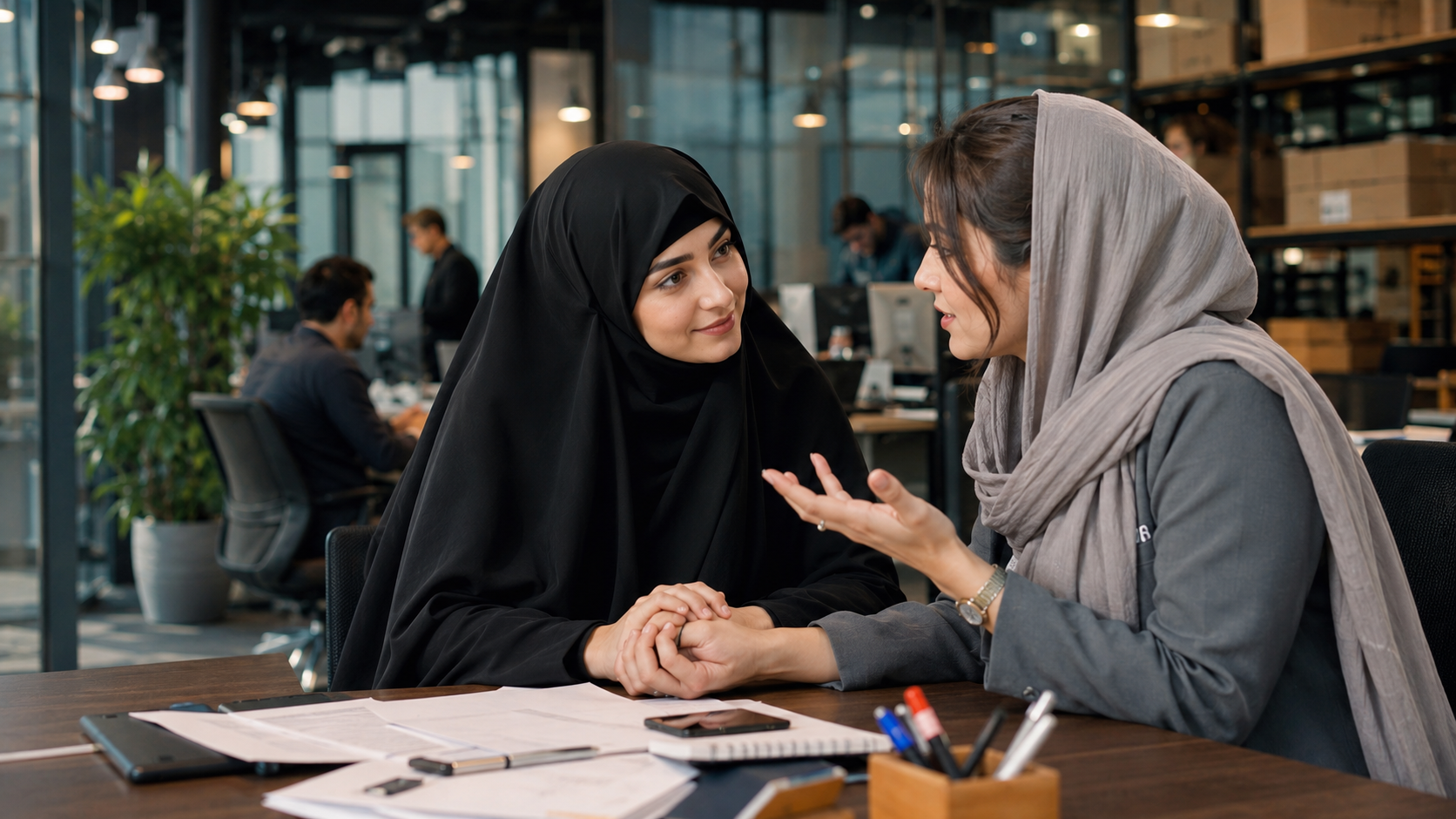 گفت‌وگوی صمیمی و حرفه‌ای اعضای فناوری هوشمند موعود در محیط کار